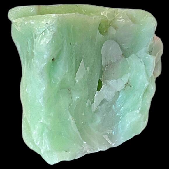 Lime Green Art Glass Cullet Glowing Manganese Slag Glass #5GX26 - Picture 4 of 7